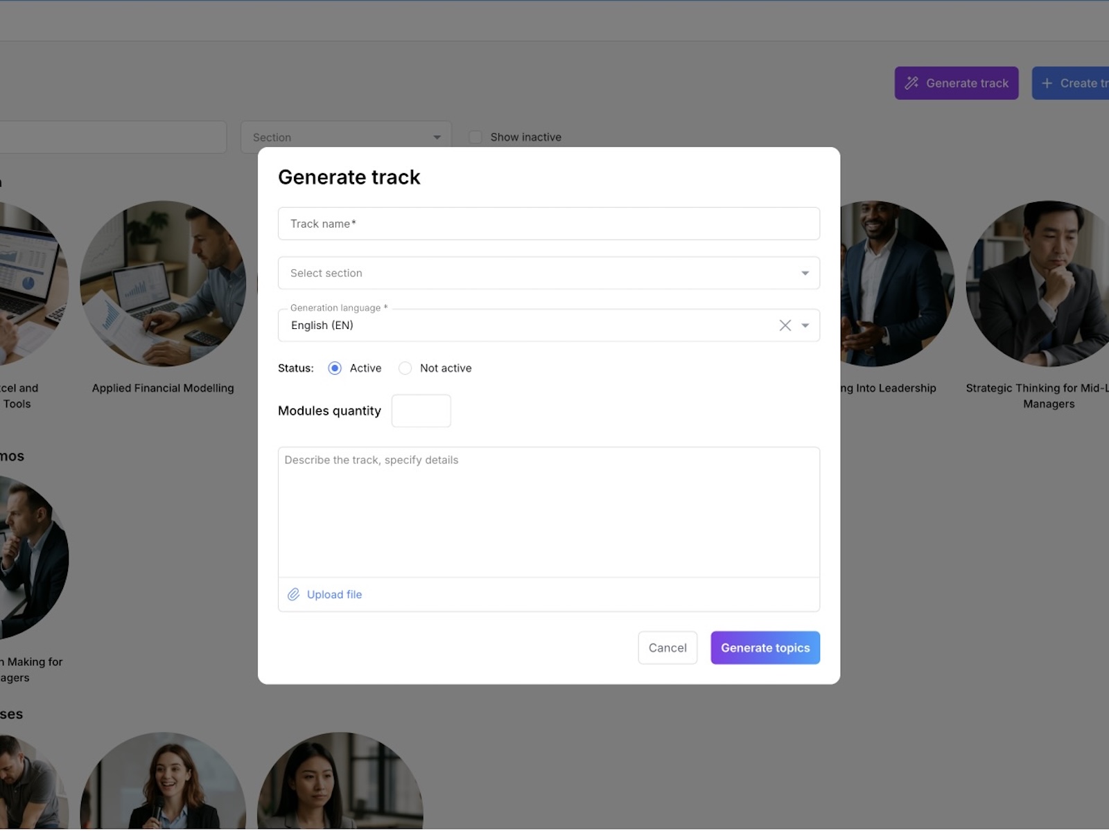 AI generates training tracks with one click